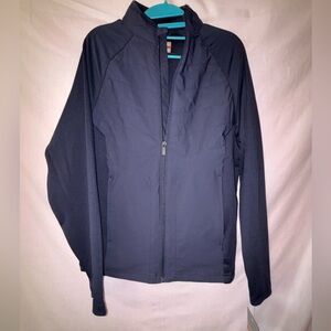 Falls Creek Blue Lightweight Performance Jacket with Zipper and Standing Collar